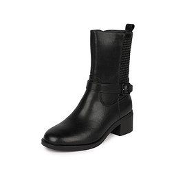 91-52WB-006VR Полусапоги женские кож.спилок/ворс.ткань черн, Zenden