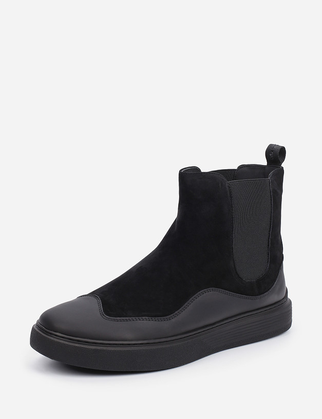 Черные мужские ботинки челси MASCOTTE 128-121931-0302 | ракурс 2