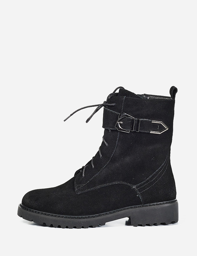 Черные велюровые женские ботинки MASCOTTE 99-9240835-3205M | ракурс 1