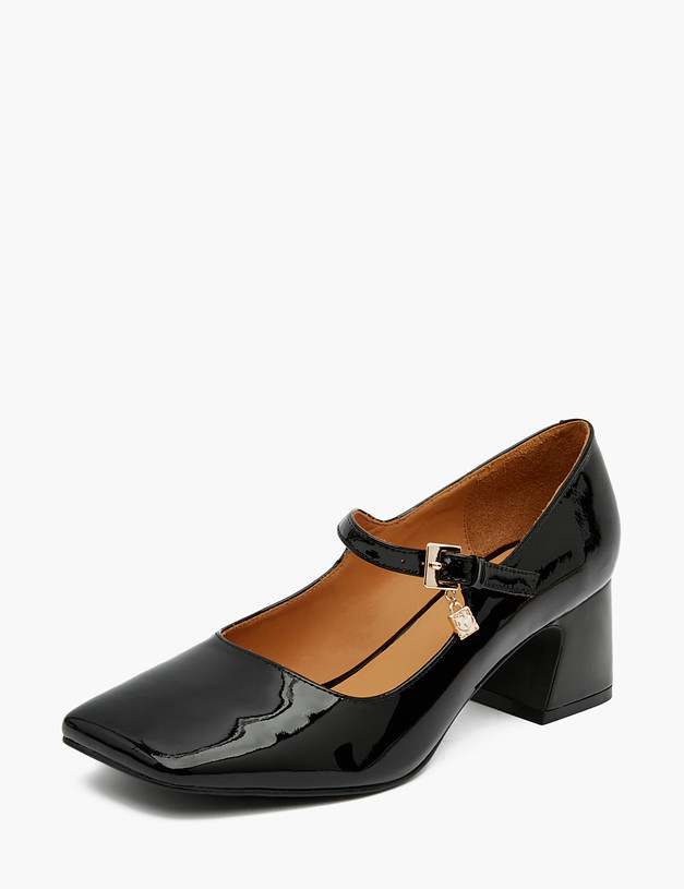 Черные женские туфли на устойчивом каблуке MASCOTTE 126-321711-0702 | ракурс 2