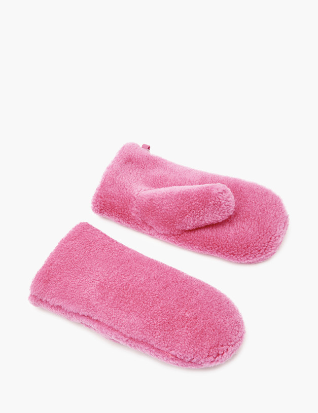 Розовые шерстяные женские варежки MASCOTTE 717-3212-506 | ракурс 3