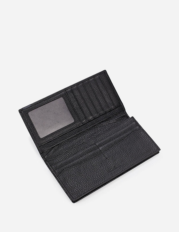 Черный кожаный мужской кошелек MASCOTTE 642-0135-102 | ракурс 3