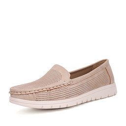 2-51WK-036SS Мокасины женские и.кожа/и.кожа беж, Marisetta