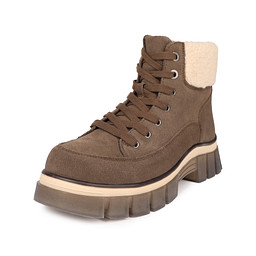 40-52WA-008FN Ботинки женские спилок-и.мех/шерсть-и.мех корич-беж, Zenden