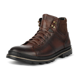 336-22MZ-017KN Ботинки мужские нат.кожа/шерсть-и.мех корич, Quattrocomforto