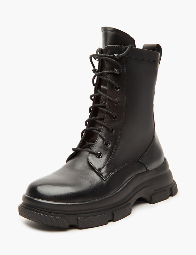 Черные женские зимние ботинки MASCOTTE 233-3201934-3100M | ракурс 2