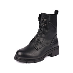 91-42WB-120SW Ботинки женские и.кожа/и.мех черн, INSTREET