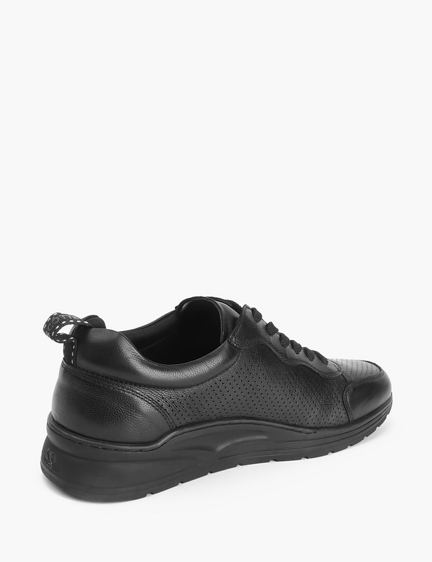 Черные кожаные мужские кроссовки MASCOTTE 58-2131824-3180M | ракурс 4