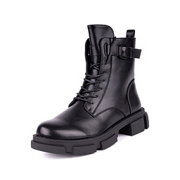 98-32WA-751SR Ботинки женские и.кожа/ворс.ткань черн, INSTREET