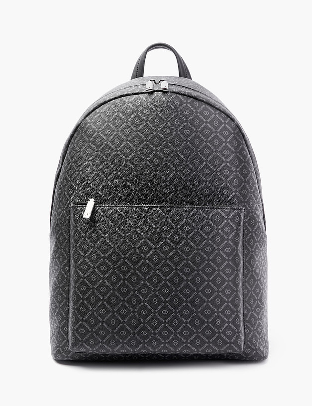 Черный мужской рюкзак с фирменным принтом MASCOTTE 604-2218-7302 | ракурс 3