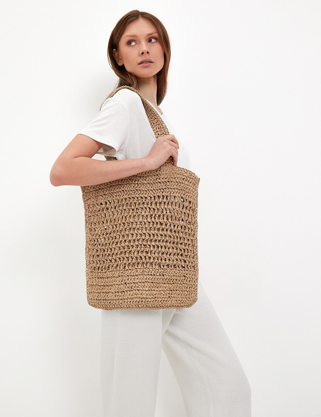 Плетеная женская сумка-шоппер MASCOTTE 776-4130-2409 | ракурс 1