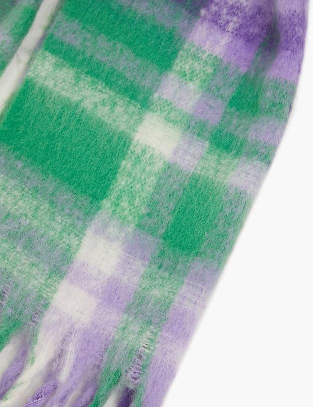 Фиолетово-зеленый женский шарф MASCOTTE 766-3227-2407 | ракурс 3