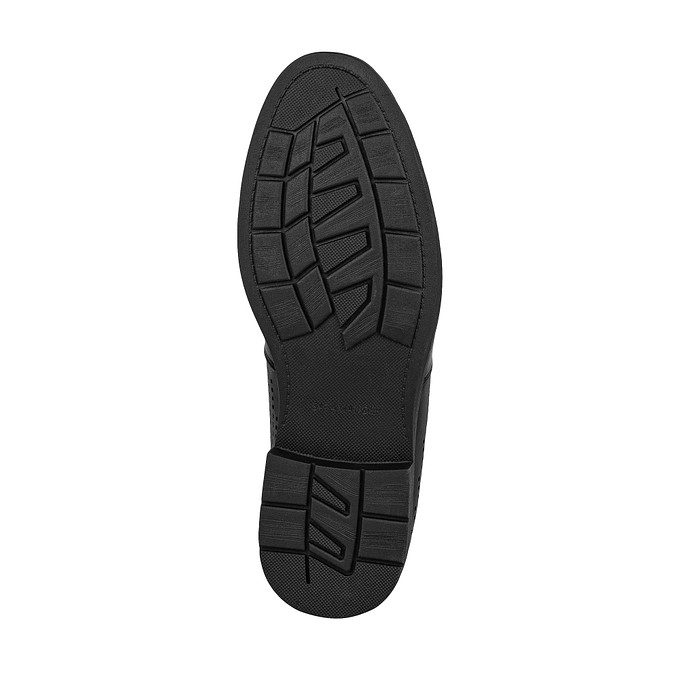 Черные мужские кожаные туфли с перфорацией Salamander