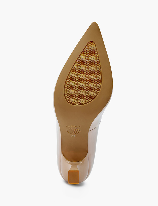 Бежевые женские туфли из лакированной кожи MASCOTTE 126-310611-3705M | ракурс 5