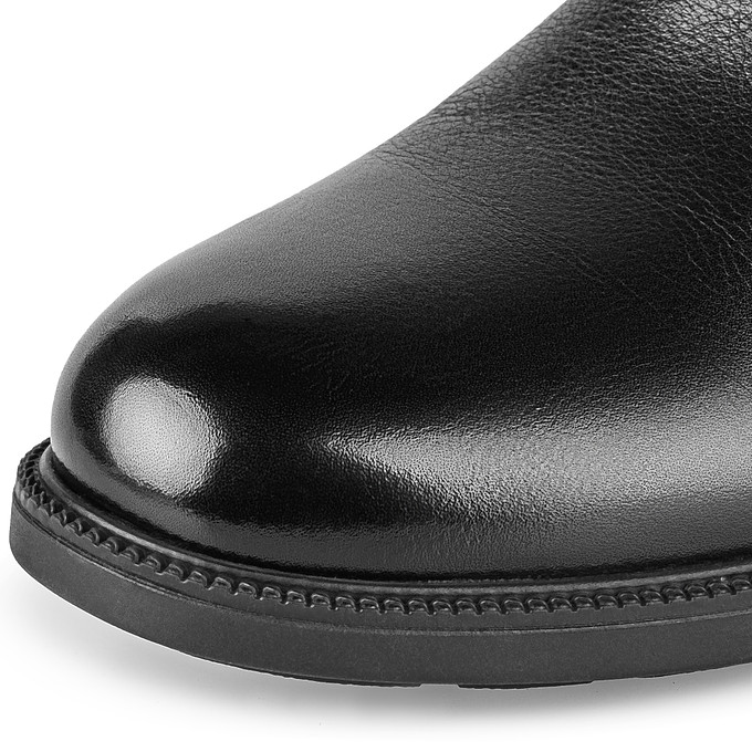 Черные кожаные мужские ботинки с молнией "Саламандер"