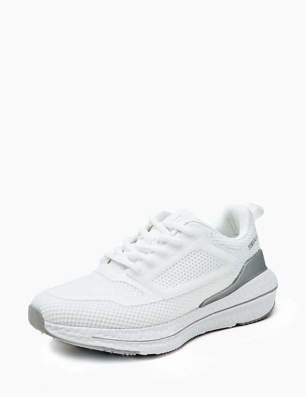 Белые женские кроссовки из текстиля MASCOTTE 189-414021-0201 | ракурс 4