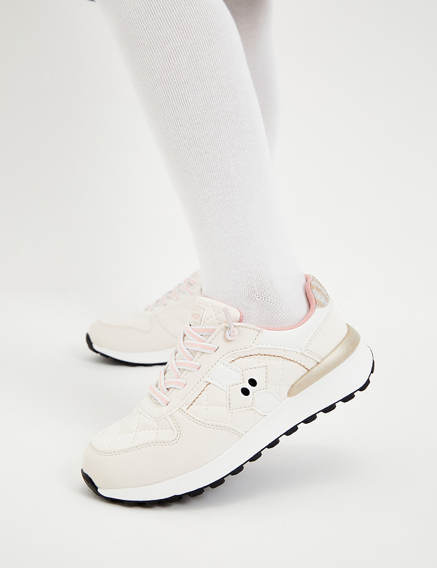 Бежевые кроссовки для девочек MASCOTTE 18-323221-0608 | ракурс 7