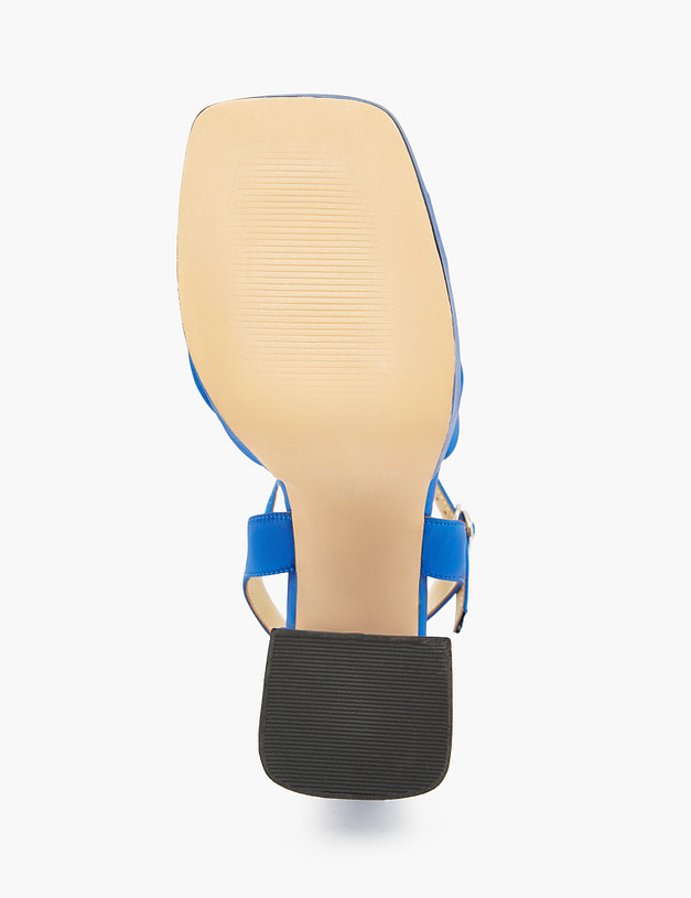 Синие босоножки на широком каблуке MASCOTTE 25-310211-0203 | ракурс 7