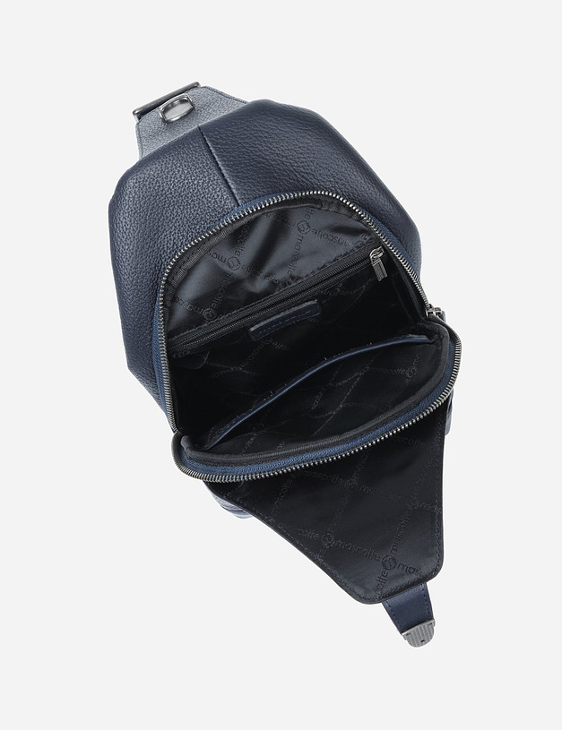 Синяя мужская сумка-слинг MASCOTTE 604-9110-103 | ракурс 5