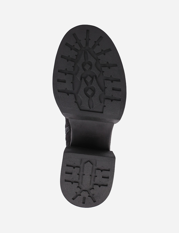 Черные женские ботфорты на широком каблуке MASCOTTE 25-121522-2402 | ракурс 5