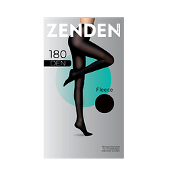 955_12_FLEECE_180_p.3_N Колготки женские  180 ден черн, Zenden