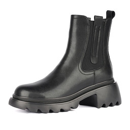 174-42WK-033VR Ботинки женские кож.спилок/ворс.ткань черн, Zenden