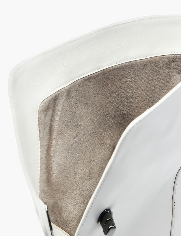 Белые женские сапоги на устойчивом каблуке MASCOTTE 172-2264121-4156M | ракурс 6