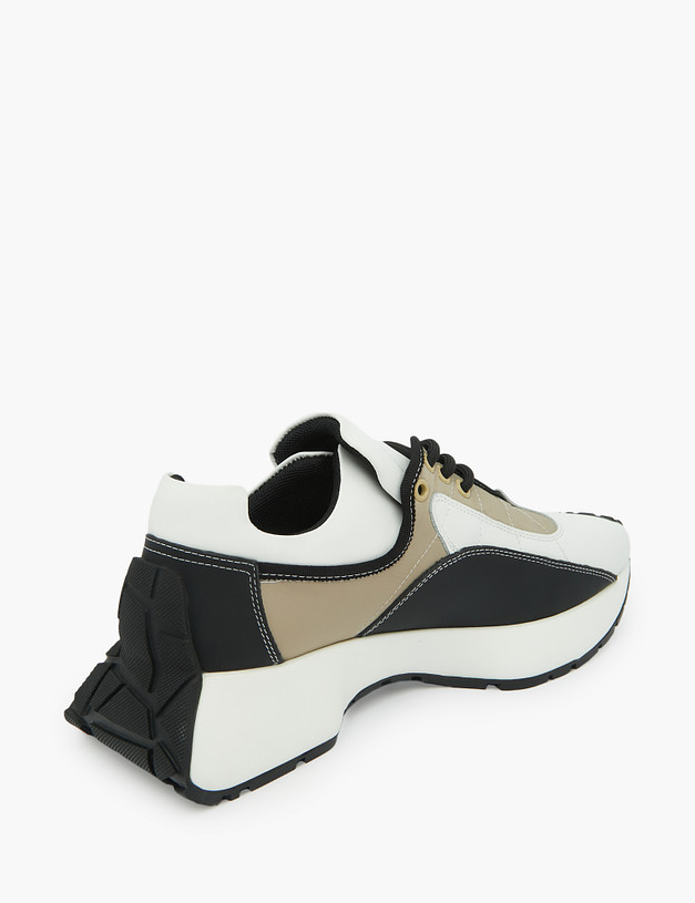 Белые женские кроссовки с контрастными вставками MASCOTTE 47-310211-0101 | ракурс 3