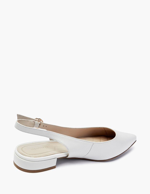 Белые женские туфли с открытой пяткой MASCOTTE 100-21039115-0501 | ракурс 4