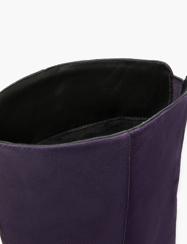 Темно-фиолетовые велюровые женские ботфорты MASCOTTE 126-320922-0607 | ракурс 7