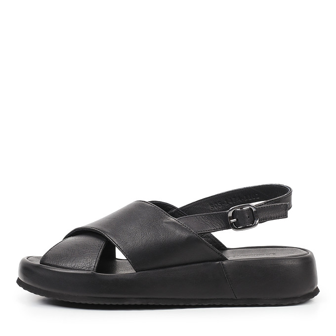 Черные кожаные сандалии для женщин "Саламандер"
