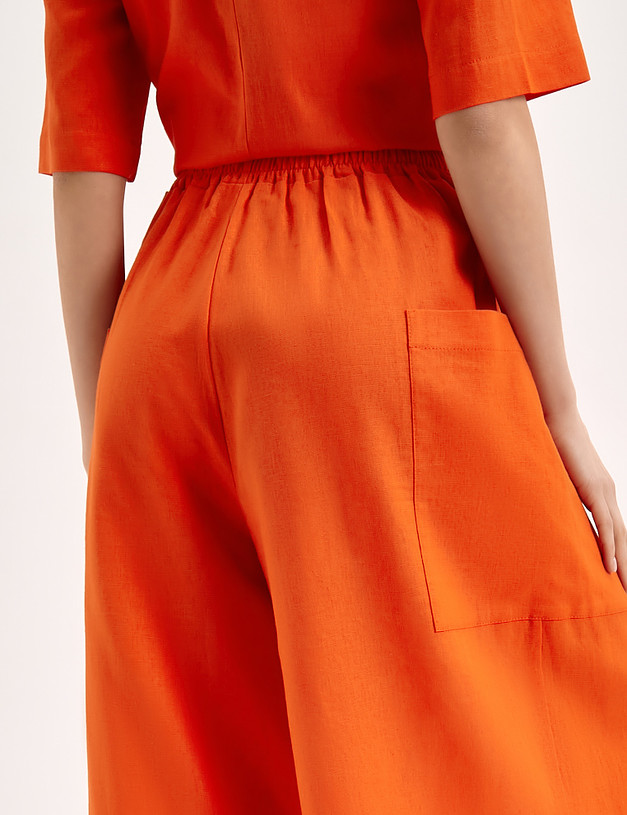 Оранжевые женские брюки-кюлоты MASCOTTE 790-3116-2713 | ракурс 3