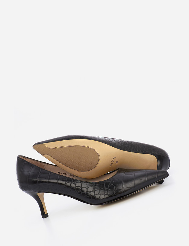 Черные женские туфли на шпильке MASCOTTE 21-120511-0102 | ракурс 7