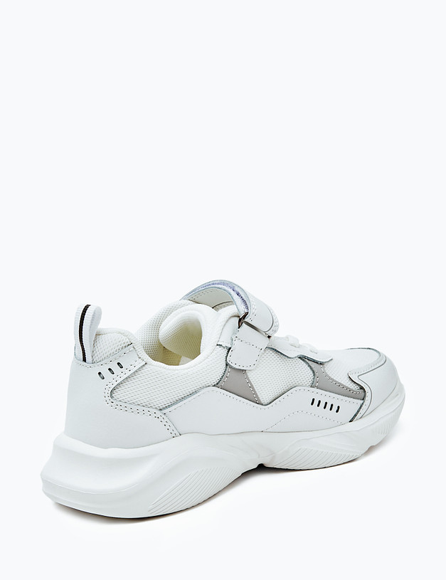 Белые детские кроссовки на липучке MASCOTTE 189-412522-0201 | ракурс 5