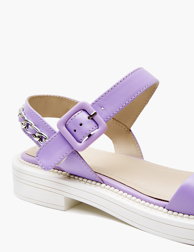 Фиолетовые женские сандалии из кожи MASCOTTE 233-3181912-6526M | ракурс 6