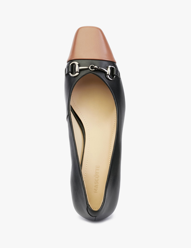 Черные женские туфли на изящном каблуке MASCOTTE 233-210611-0502 | ракурс 5