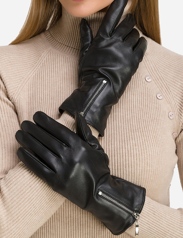 Черные зимние женские перчатки MASCOTTE 717-0201-0502 | ракурс 4