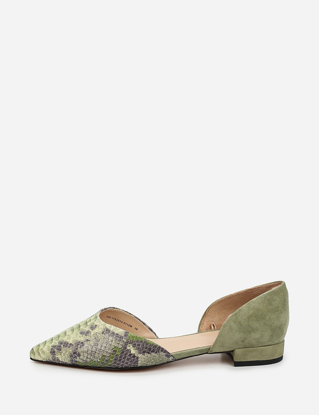 Зеленые женские туфли MASCOTTE 100-1103914-5110M | ракурс 2