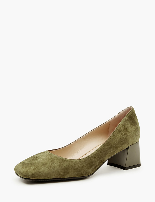 Оливковые женские туфли на низком каблуке MASCOTTE 175-3182612-0604 | ракурс 2