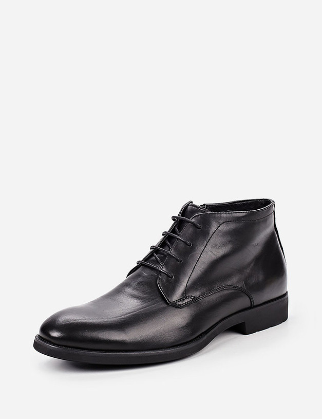 Черные кожаные мужские ботинки MASCOTTE 22-821422-3401M | ракурс 2