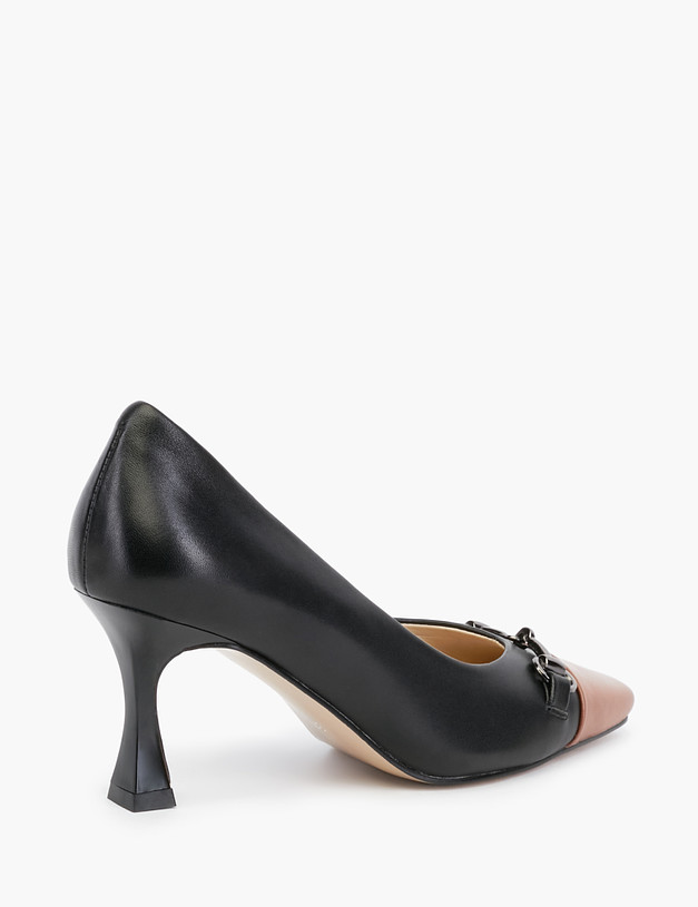 Черные женские туфли на изящном каблуке MASCOTTE 233-210611-0502 | ракурс 4