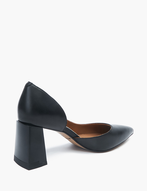 Черные женские туфли на устойчивом каблуке MASCOTTE 172-2260111-3450M | ракурс 3