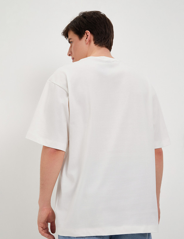 Белая мужская футболка MASCOTTE 888-4115-2601 | ракурс 5
