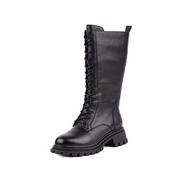 78-22WB-097KE Сапоги женские нат.кожа/шерсть-ворс.ткань черн, Zenden