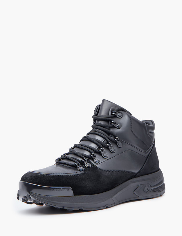Черные мужские зимние ботинки-хайкеры MASCOTTE 22-3253333-3205M | ракурс 2