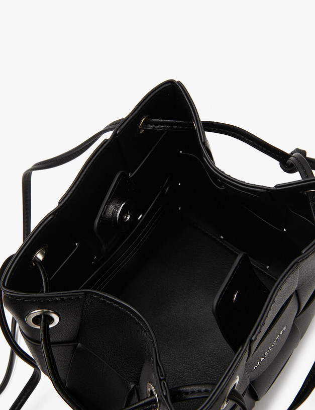 Черная женская сумка с плетеным дизайном MASCOTTE 610-4118-602 | ракурс 4
