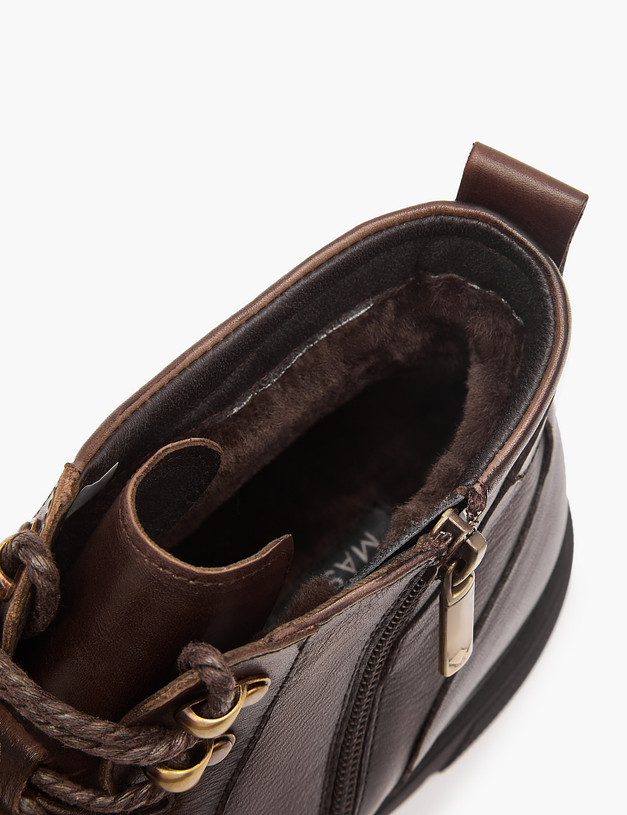 Коричневые зимние мужские ботинки MASCOTTE 58-323332-0109 | ракурс 6