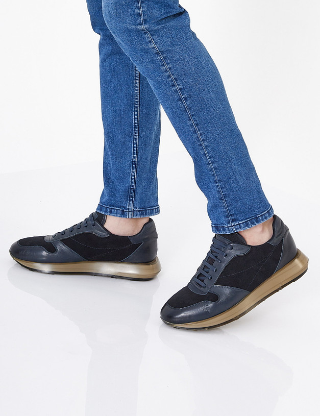 Темно-синие мужские кроссовки MASCOTTE 128-121012-0203 | ракурс 1