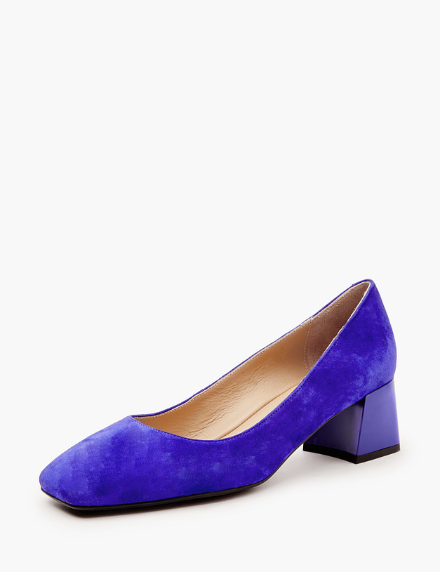 Темно-фиолетовые женские туфли из велюра MASCOTTE 175-3182612-0603 | ракурс 2