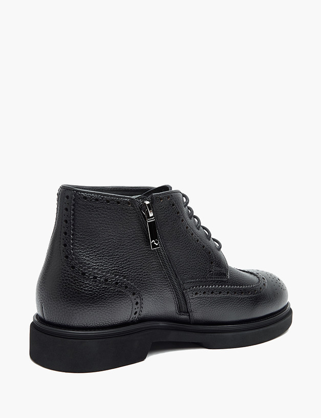 Черные мужские ботинки с перфорацией MASCOTTE 175-322824-0102 | ракурс 3